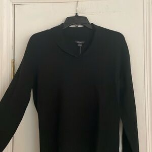 Black Shawl Collar Sweater Large